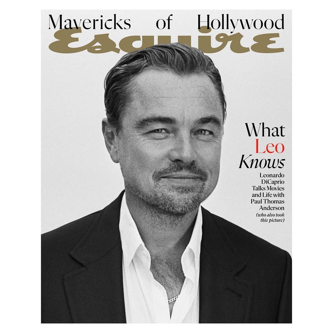 Leonardo DiCaprio by Paul Thomas Anderson for Esquire’s Sept 2025 Mavericks of Hollywood issue.  @leonardodicaprio @esquire 

Photographed by Paul Thomas Anderson
Styled by Warren Alfie Baker @warrenalfiebaker
Grooming by Kara Yoshimoto Bua using Chanel Beauty for A-Frame @karayoshimotobua @welovecoco @aframe_agency
Tailoring by Suzy Yun @suzyyun
Production by Jill Roy at 3Star Productions @jillroy @3star_productions
Esquire Visual Director James Morris @j_alexander_photo
Esquire Entertainment Director Andrea Cuttler @angcutt
Leonardo DiCaprio by Paul Thomas Anderson for Esquire’s Sept 2025 Mavericks of Hollywood issue.  @leonardodicaprio @esquire 

Photographed by Paul Thomas Anderson
Styled by Warren Alfie Baker @warrenalfiebaker
Grooming by Kara Yoshimoto Bua using Chanel Beauty for A-Frame @karayoshimotobua @welovecoco @aframe_agency
Tailoring by Suzy Yun @suzyyun
Production by Jill Roy at 3Star Productions @jillroy @3star_productions
Esquire Visual Director James Morris @j_alexander_photo
Esquire Entertainment Director Andrea Cuttler @angcutt