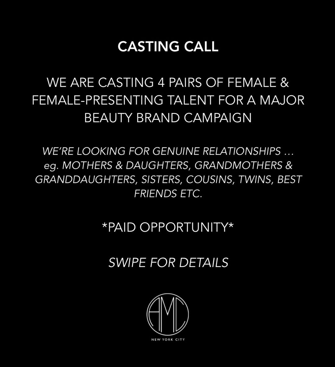 ‼️ CASTING CALL ‼️

#castingcall #beautycasting