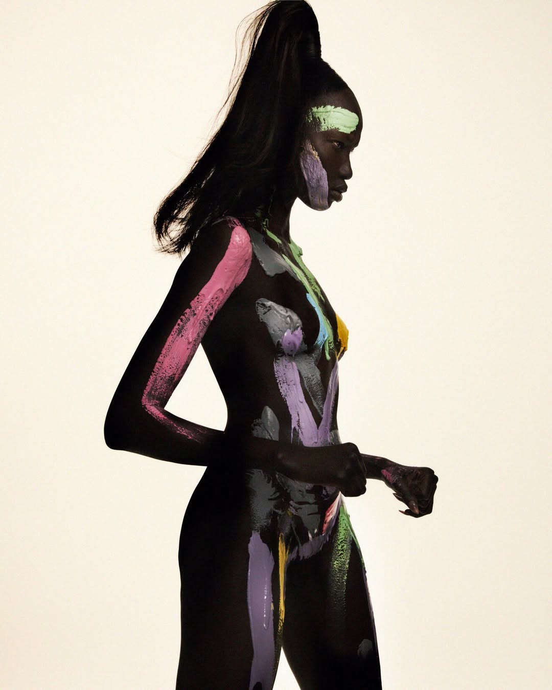 Carlijn Jacobs X Anok Yai for British Fashion Council Dec. 25