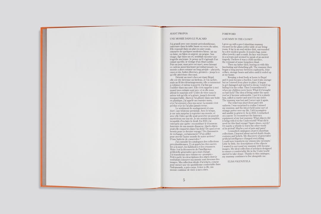 Postproduction and color separation of Inframundi by @elisa_valenzuelaa, published by @notenote.editions

Join us tomorrow for the launch and book signing! 
Librairie Alain Brieux
6-9 PM
48 rue Jacob, 75006 Paris 

Inframundi is a catalogue of imaginary artefacts inspired by a personal story: that of a childhood spent in the presence of an ancient pre-Columbian mummy. Drawing on this formative memory, Elisa Valenzuela imagines the objects one might need in the afterlife.

Book design @hello_dune_lunel
Printed by @grafiche_veneziane 

#artificesparis #artificesprint #elisavalenzuela