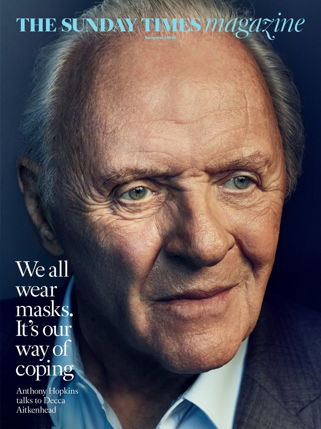 Joe Pugliese X Anthony Hopkins for Sunday Times Magazine Nov. 25