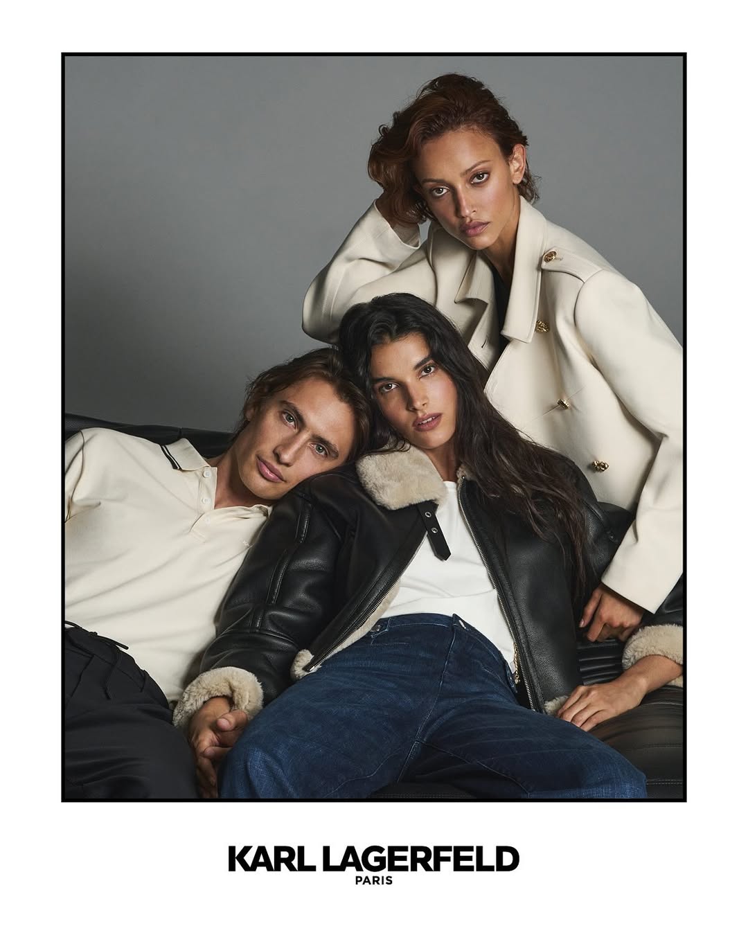 KLP FALL 25
Photo @chriscolls @serlin.art 
Style @celiaazoulay @thewallgroup 
Makeup @maudlaceppe @homeagency 
Hair @wardhair4real @homeagency 
Set @jackrflanagan 
Model @bettyschupp @thelionsmgmt 
@itspaulasoares @womenmanagementny @jamescturlington 
Production @jeremieroumilhac @mialacommare 
Creative @bigandpartners 
Client @karllagerfeld