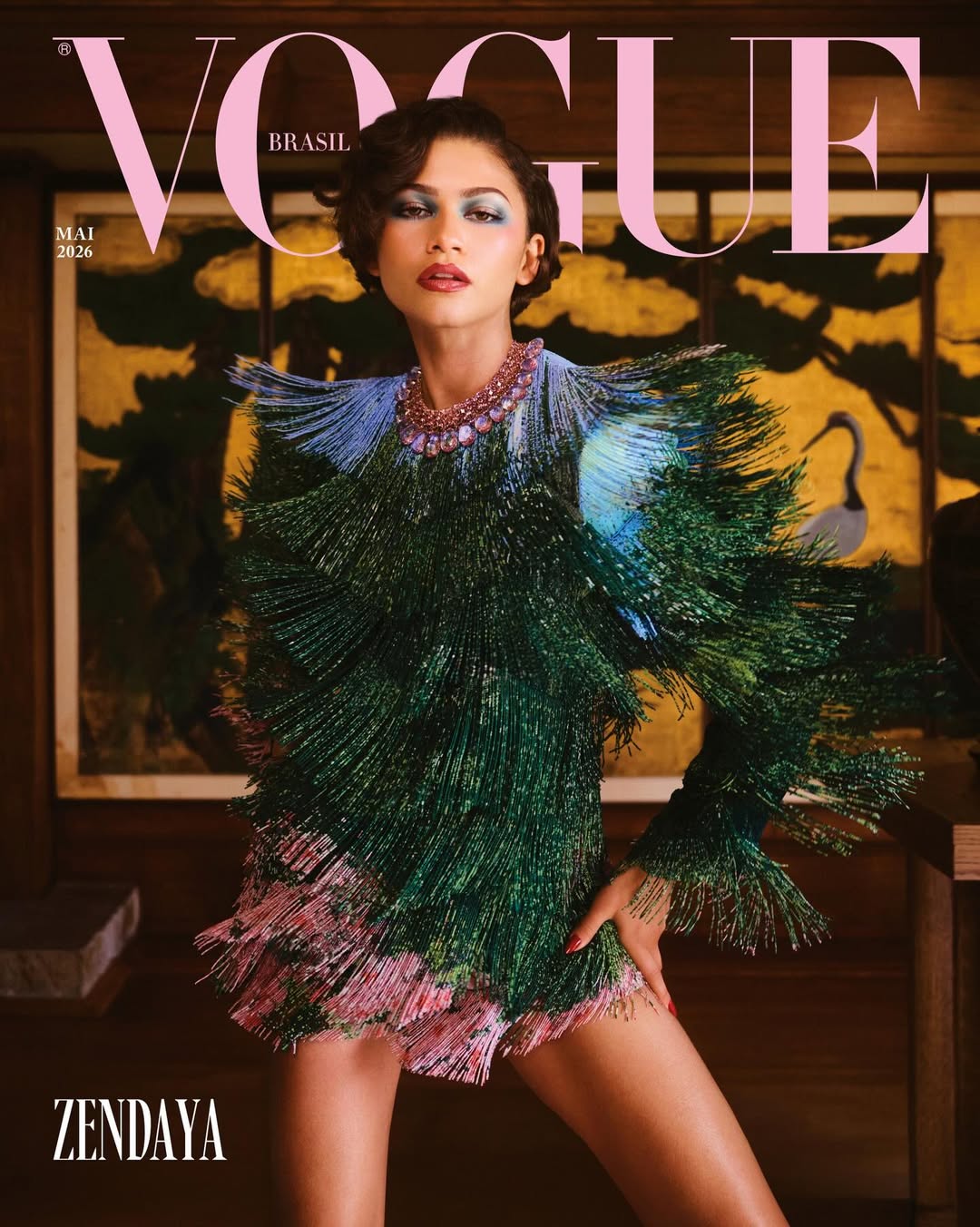 Vogue Brazil cover 1 of 3, featuring Zendaya, prod...