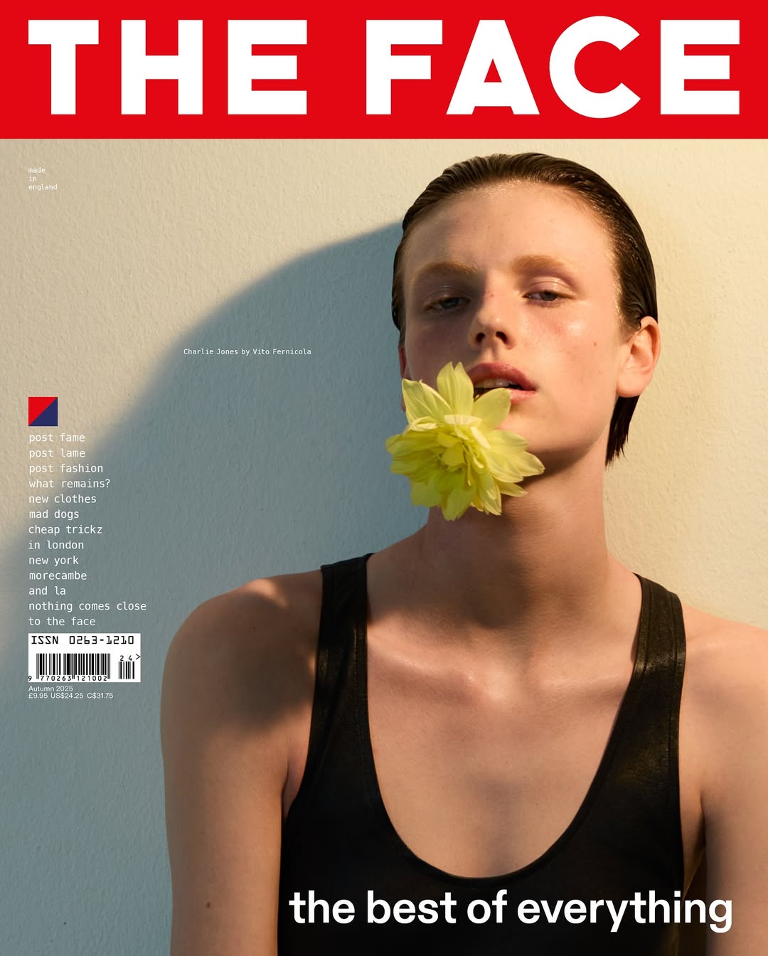 Vito Fernicola X Charlie Jones for The Face Aug. 25