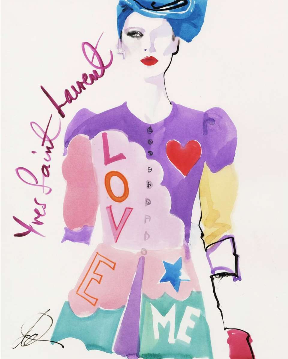 David Downton X Saint Laurent Aug. 25