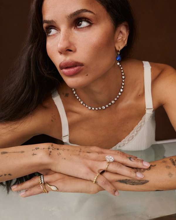 Zoë Isabella Kravitz wearing Jessica McCorm...