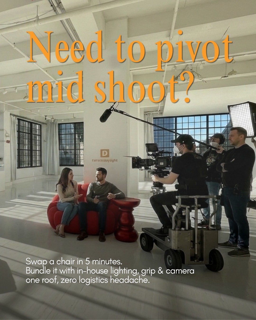 The right furniture can change the entire frame.
From celebrity interviews and fashion editorials to premium brand activations, Daylight Studio gives your team access to an in-house collection of designer furniture and production props.
Explore our props collection. Link in bio.
#DaylightStudio #StudioProps #ManhattanProduction #HudsonYards #FlatironStudio