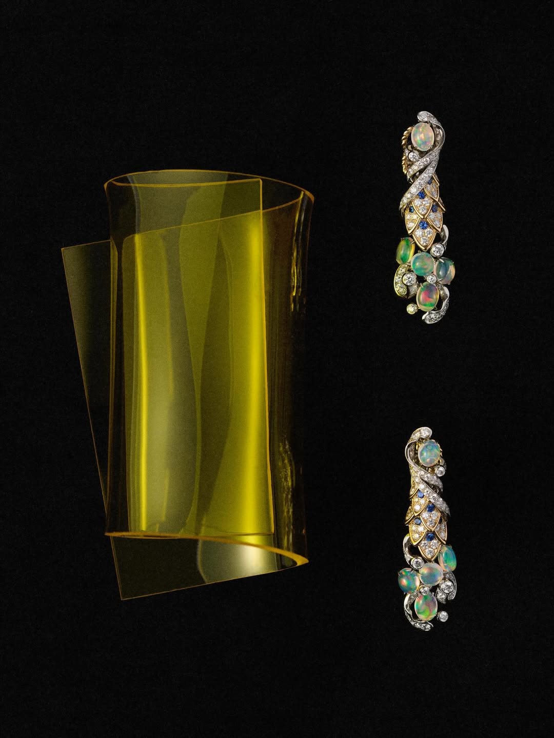 Colors & Plexiglass sculptures by our set designer...