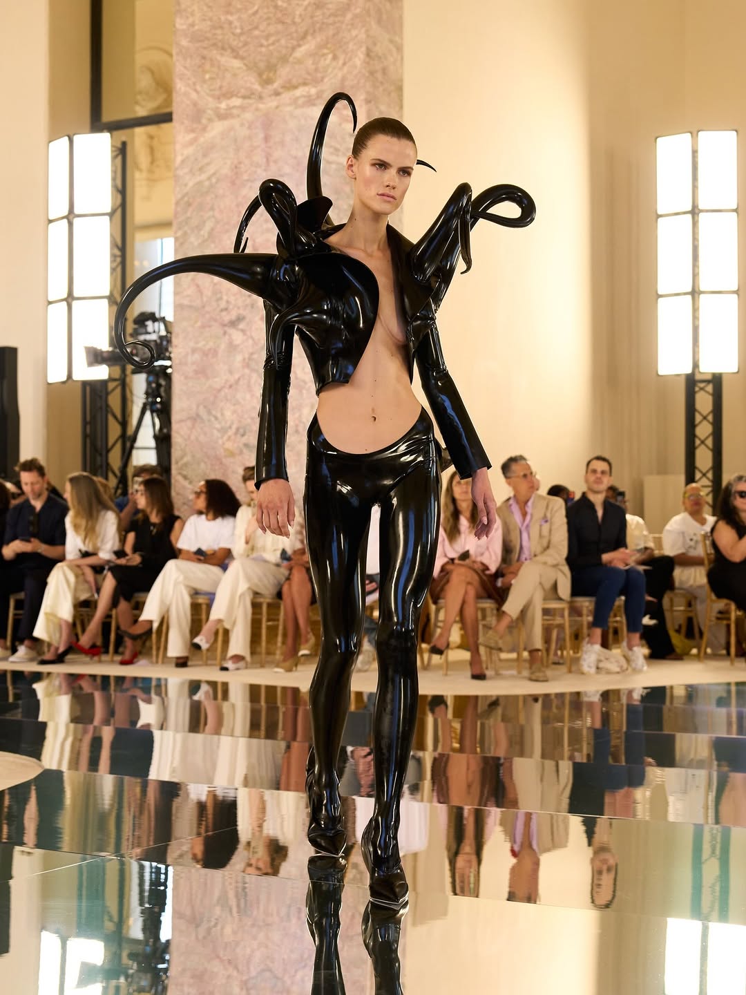 @schiaparelli haute couture by @danielroseberry 

Casting by @piergiorgio @helenaballadino 

@_mariechaix_ 
@guidopalau 
@patmcgrathreal