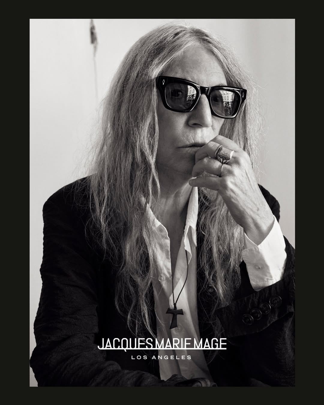 Icon @thisispattismith photographed by @ethanjamesgreen for the @jacquesmariemage campaign with retouching by us @dtouchcreative