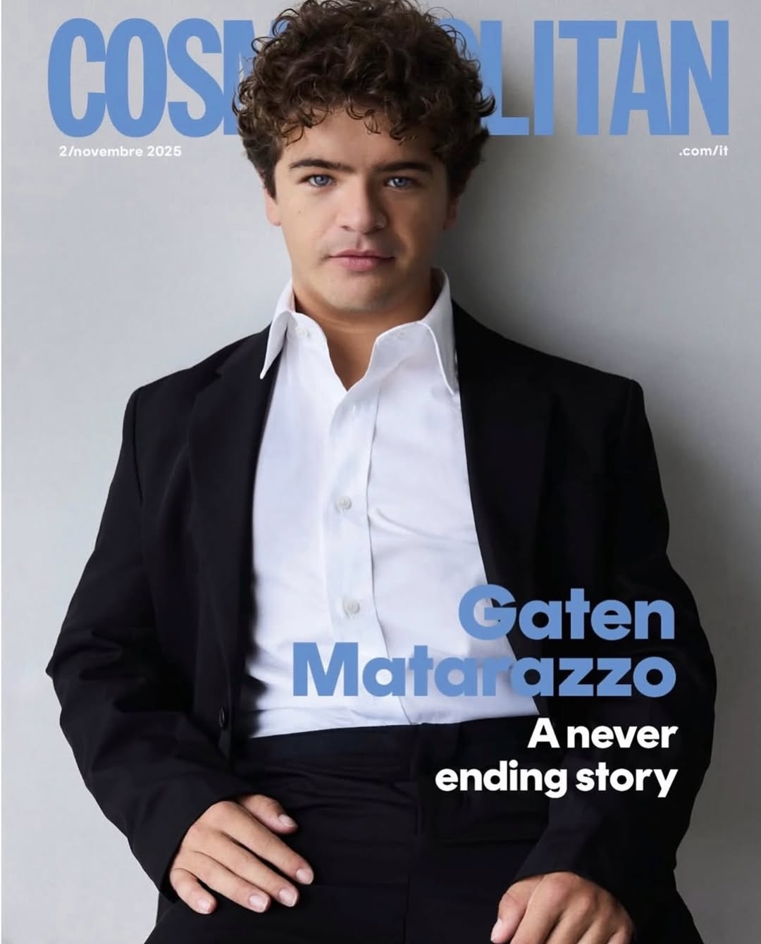 Victoria Stevens X Gaten Matarazzo for Cosmopolitan Italia Dec. 25