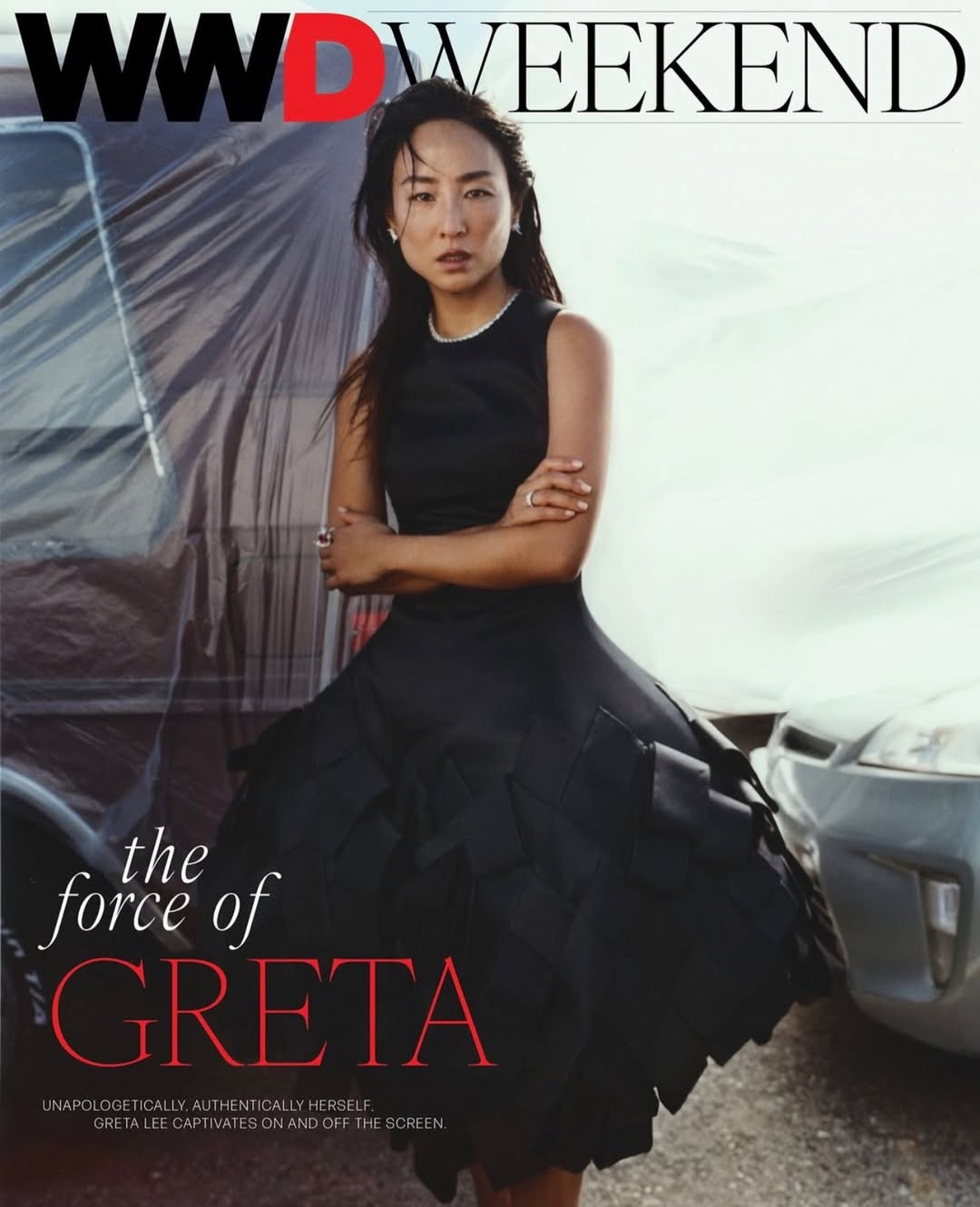 Jonny Marlow X Greta Lee for WWD Dec. 25