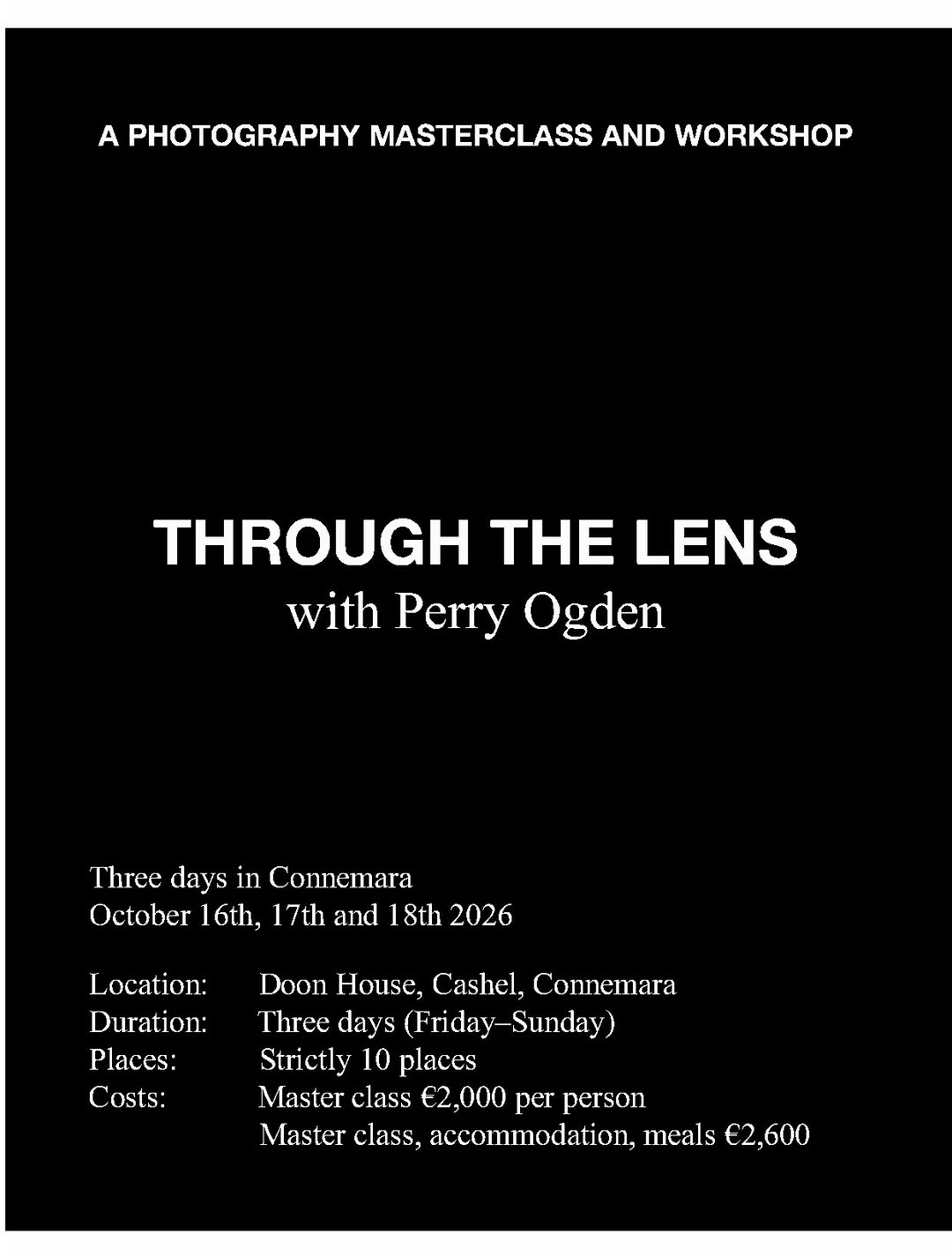 Perry Ogden X MasterClass Aug. 26