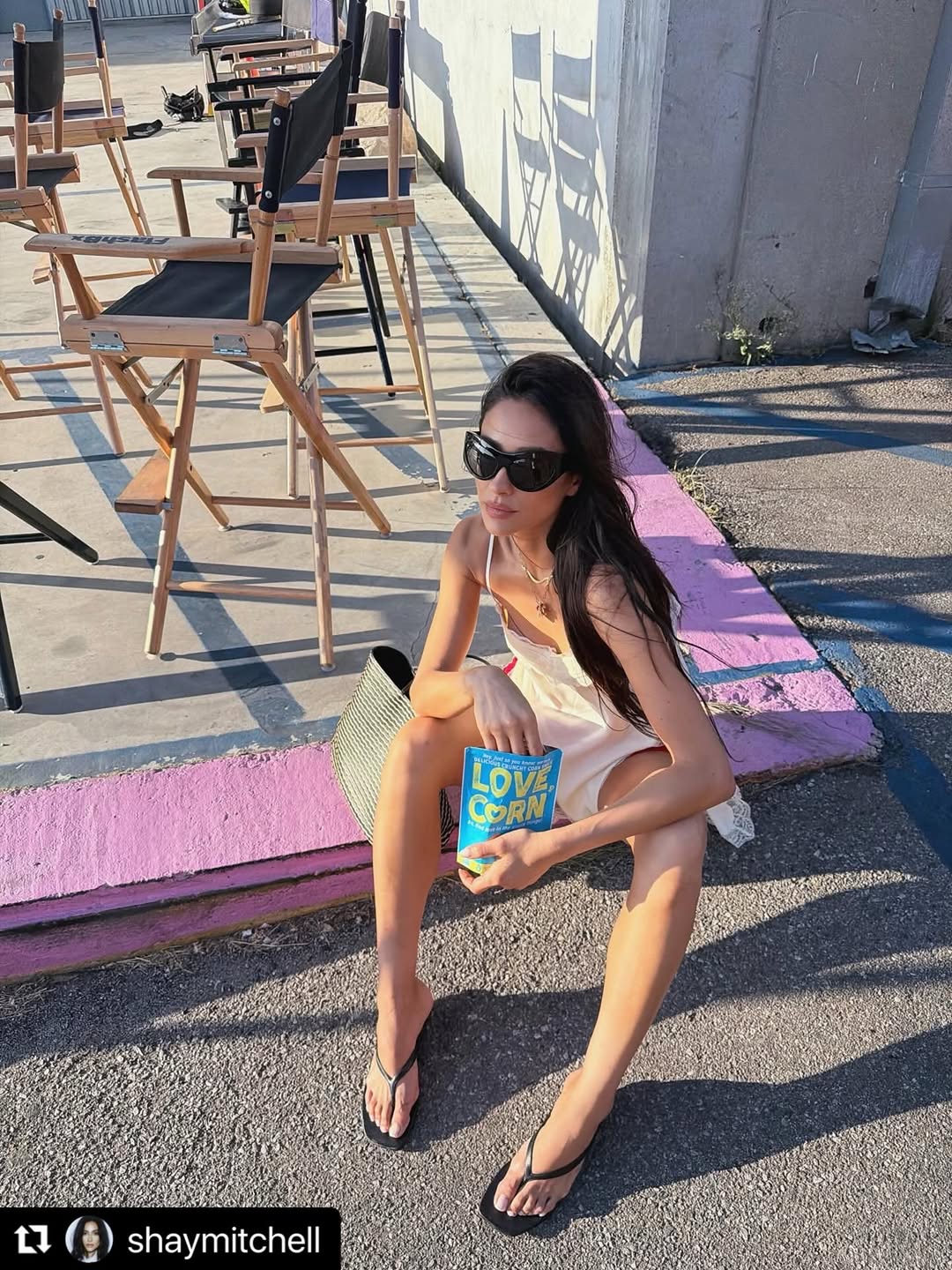 Fun day with @shaymitchell @flashbx.studio sunset 🌅 🎥 📷 roll. #shaymitchell #studio #la