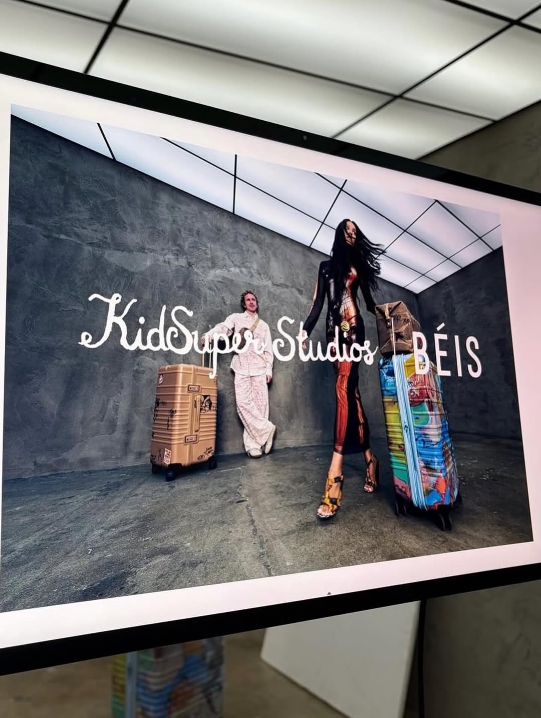 @ kidsuper x shaymitchell commercial for the latest luggage collaboration- out now - shot on @flashbx.studio entire campus - one of the most fun days on set!! #kidsuper #beis #shaymitchell