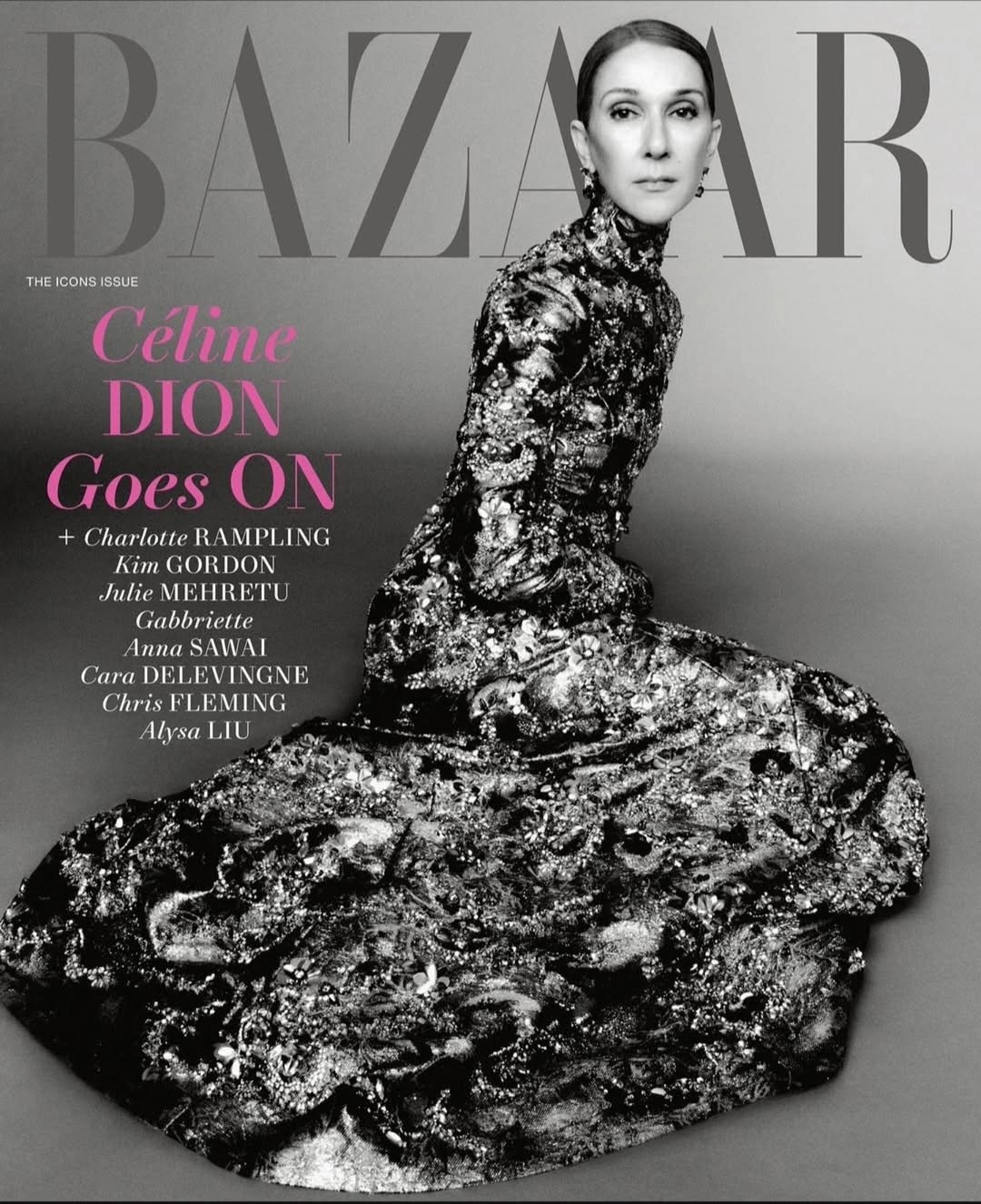 @celinedion for @harpersbazaarus The Icons Issue 