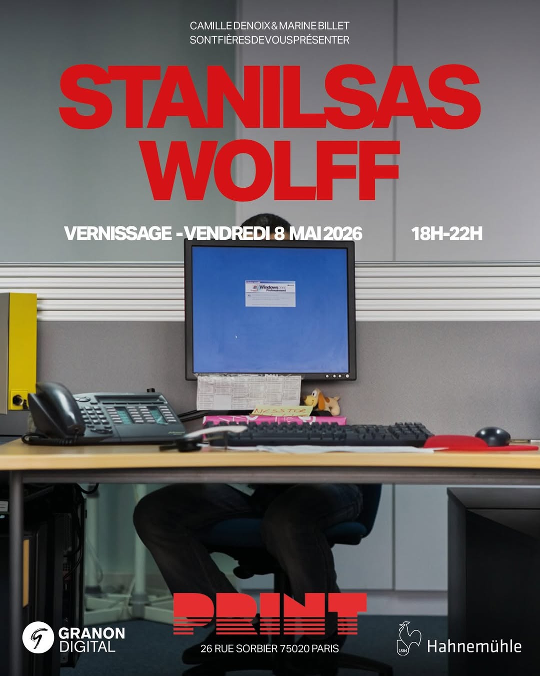 OPEN CALL. THE OFFICE

PRINT est heureux de présenter les lauréat·es de ce premier open call :
Stanislas Wolff
Angèle Marignac Serra
Gilberto Güiza Rojas
Matthieu Nicol

Quatre écritures, autour de la thématique THE OFFICE. 
Quatre manières de regarder le travail autrement, dans ses marges, ses ruptures, ses moments de relâche ou de bascule.

Un grand merci à notre jury 
@granondigital 
@delpireandco 
@lsd_lab 
@isabellemoisycobti 

Et un immense bravo à nos lauréat·es
@gilbertgr 
@matthieu_nicol
@angele.m.serra
@stanislas__w

Sans oublier nos curatrices de talent @camille.of et @marine_billet ❤️
—
RDV au 2 ème étage pour découvrir leur interpréation 
Vernissage - Vendredi 8 mai
18h — 22h // PRINT, 26 rue Sorbier, Paris 20