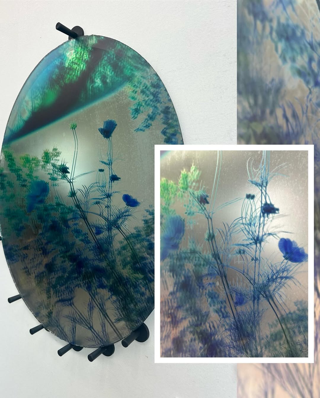 Behind the scenes in the studio, in preparation of ‘Woodland’, my upcoming exhibition with @linbuckfield at the Barn on Skunk Ln in Cutchogue, NY, on view on September 20 & 21. 

Pictured here are unique artworks on recycled antique mirrors sourced locally from estate sales, antique shops and friends on the North Fork of Long Island. 

•
•
•
#karinelaval #woodlands #cosmos #contemporaryart #contemporaryphotography #artcollector #artandnature #analogmanipulation #mirror #reflectiveart #kineticart #experimentalphotography #interactiveart #visualalchemy #meadow #artandecology #ecoart #artistgarden