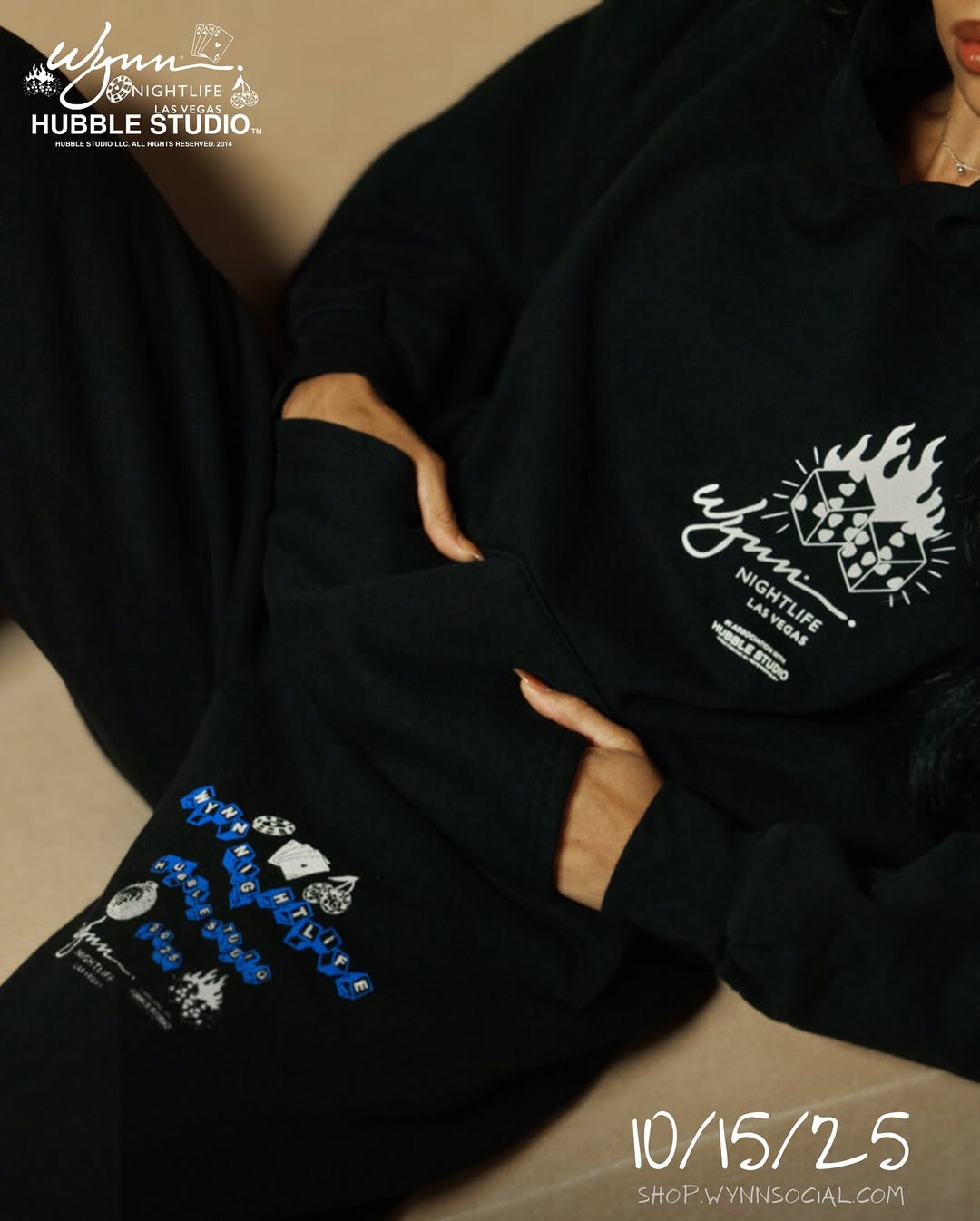 The wait is almost over—full collection releasing WED. OCT 15 

Shop.WynnSocial.com 

#WynnNightlife #HubbleStudio