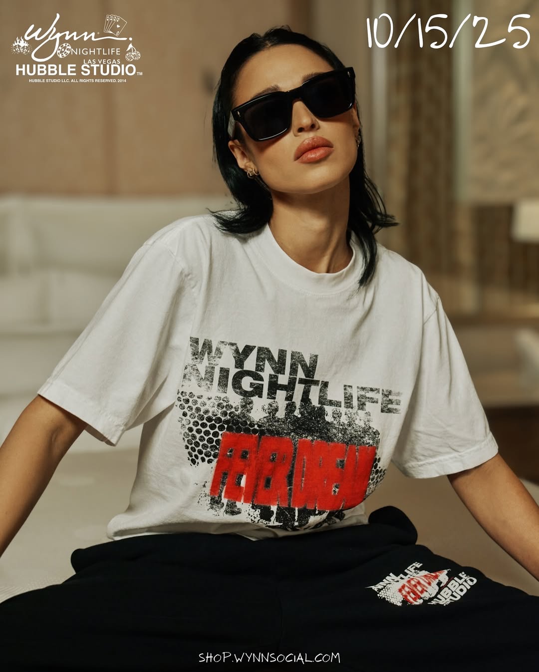 The wait is almost over—full collection releasing WED. OCT 15 

Shop.WynnSocial.com 

#WynnNightlife #HubbleStudio