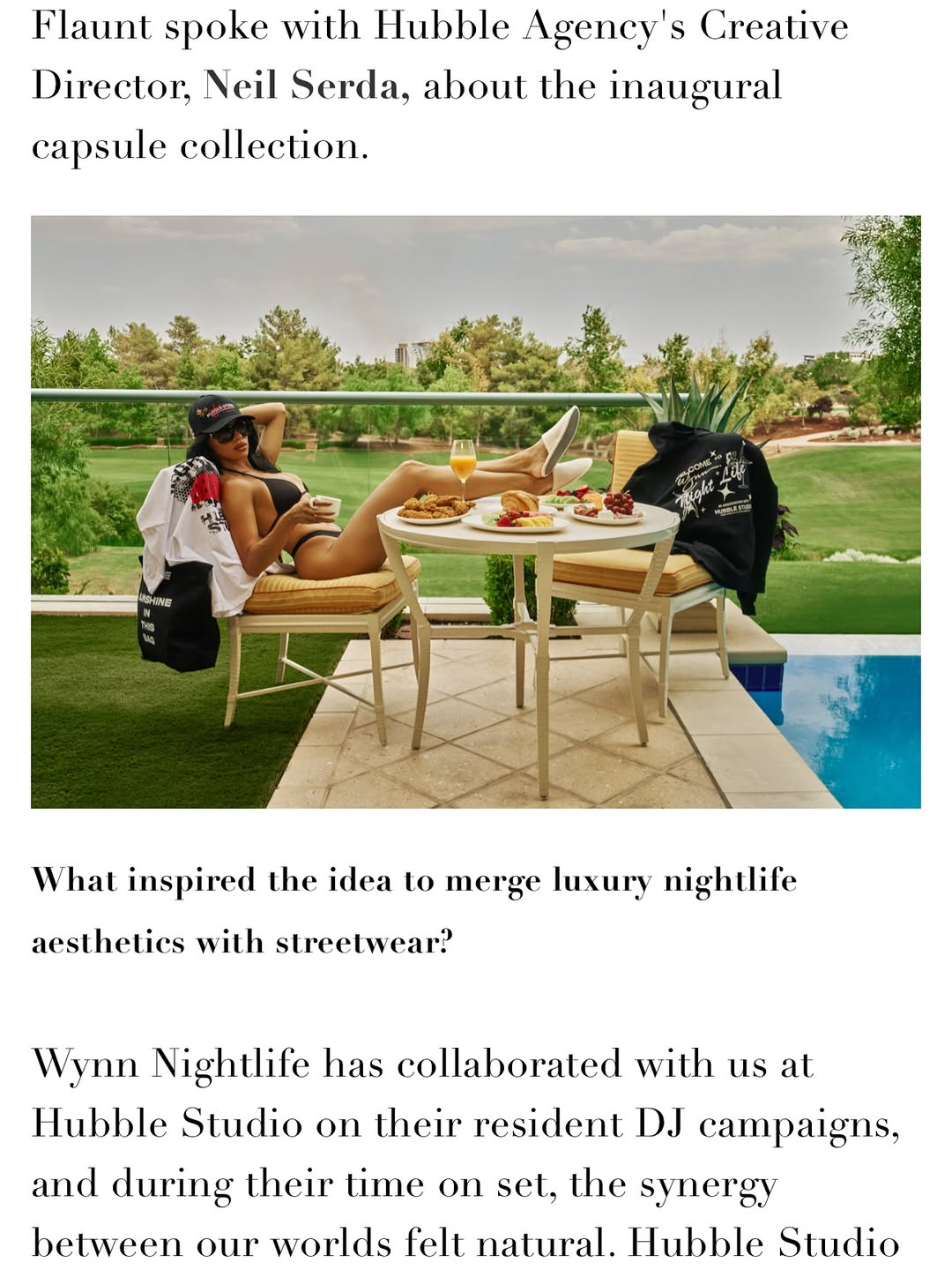 @flauntmagazine on our exclusive new drop with @wynnnightlife ✨

Full Article: https://www.flaunt.com/post/hubble-studio-wynn-nightlife-capsule-collection

Collection Available Now: https://shop.wynnsocial.com