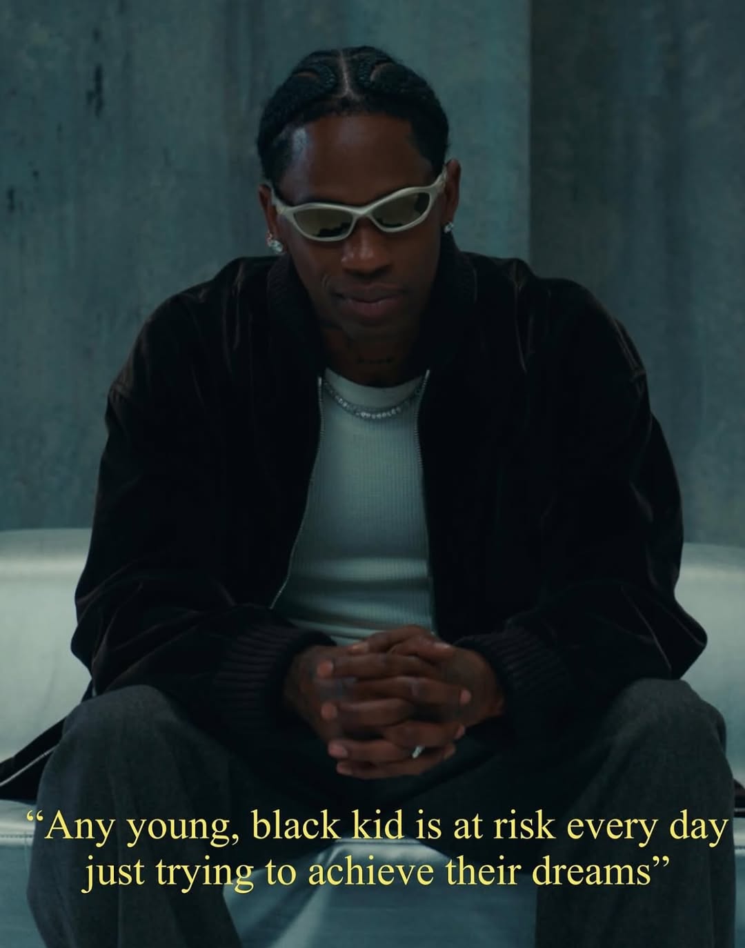 Travis Scott for Issue 01: “The First Ever” Outlander Magazine In-Print, shot at Hubble Studio. 

photographer: @ianbuosi
founder & editor-in-chief: Callum McCafferty 
creative studio: @outlanderstudios 
creative commissioner: Quinn Titsworth
production company: @freenjoy
freenjoy founder / executive producer: nathan scherrer
executive producer / producer: @tarasheree 
director of photography: @liam4shore 
production manager: @tommy_gleason 
production designer: @gregyaro 
location: @hubblestudio 
art director: @jacksonatyler 
stylist: @alliegoodman
video editor: @yago.huntlaudi 
bts video: @bawwse 
bts imagery: @ryderlee