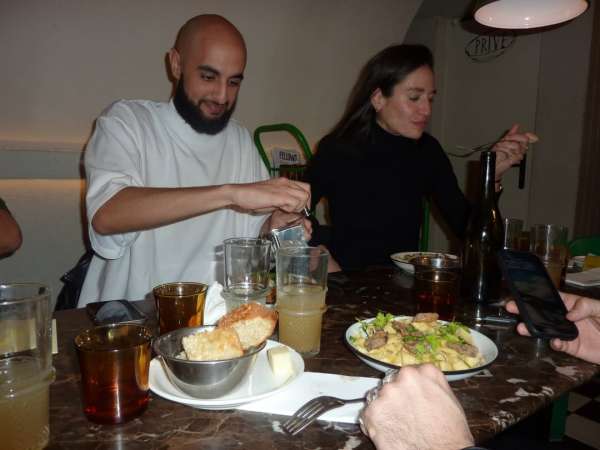 At the table, asked all our guest to take a...