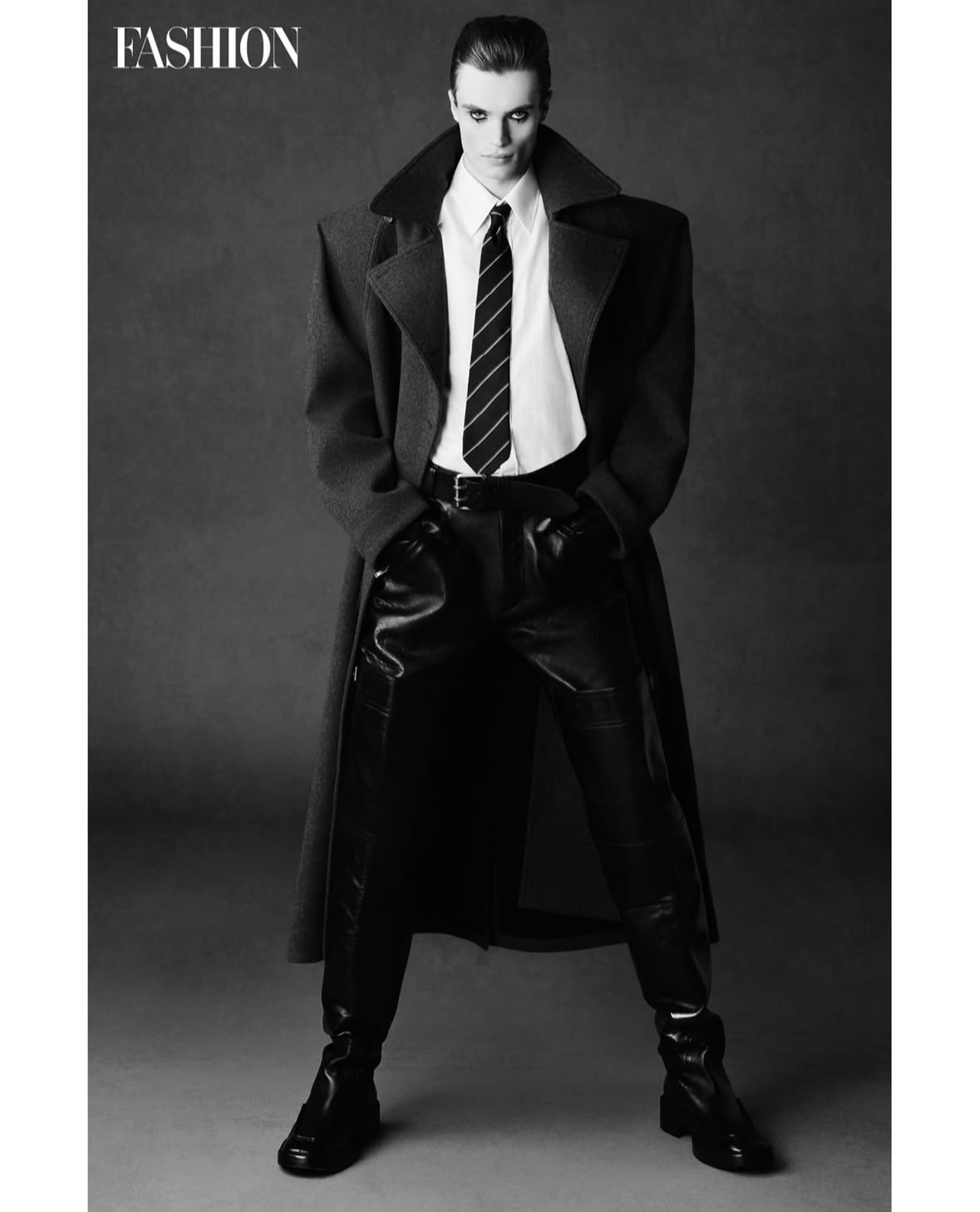 Here is a glamourous option without any dashes or hyphens:

•••
#repost

@fashioncanada Menswear steps into a new era this season. A monochromatic vision transforms into something bold sculptural and almost surreal. A study in shape movement and pure style.

Photographer @natashagerschon
Publisher @deidremarinelli
Creative director @georgeantono1
Editor in Chief Liz Guber
Stylist @ashleygalang
Makeup @beautyroom6 for @p1magency
Hair @ryanlmcgovern for @p1magency
Fashion assistant @chhataguptaa
Fashion intern @elektra.loves.kesha
Models @aaronhearn04 for @sutherlandmodel @mel_yanga for @wantmanagement