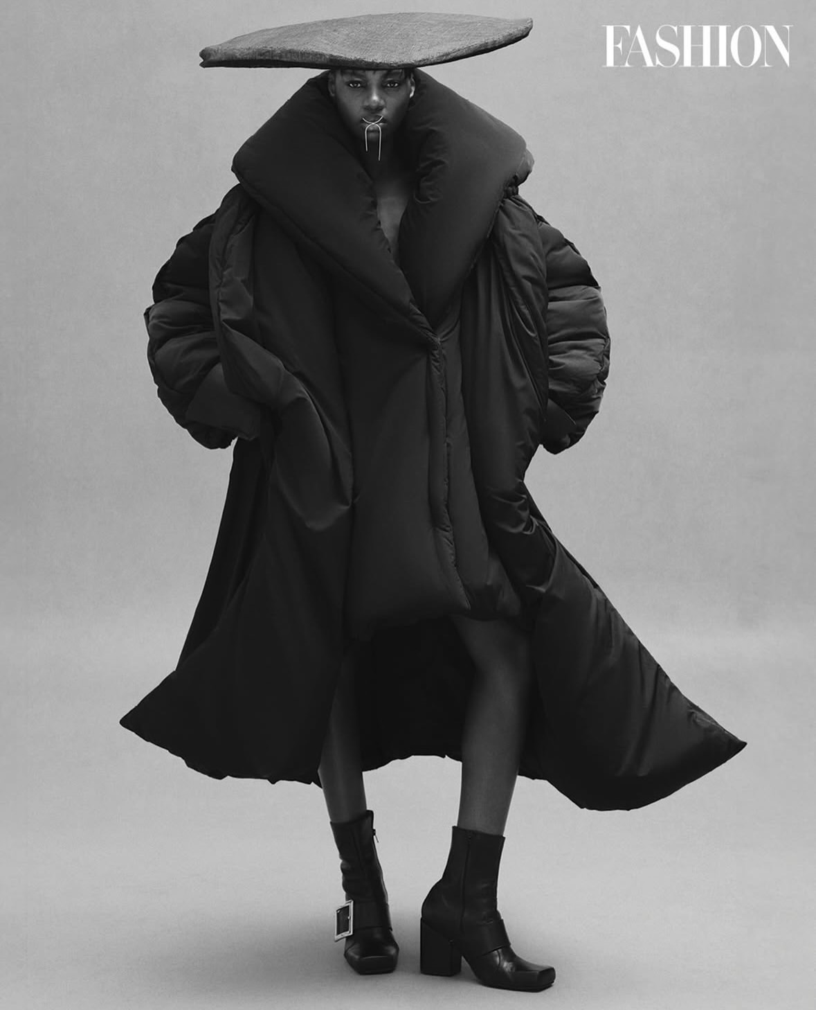 Here is a glamourous option without any dashes or hyphens:

•••
#repost

@fashioncanada Menswear steps into a new era this season. A monochromatic vision transforms into something bold sculptural and almost surreal. A study in shape movement and pure style.

Photographer @natashagerschon
Publisher @deidremarinelli
Creative director @georgeantono1
Editor in Chief Liz Guber
Stylist @ashleygalang
Makeup @beautyroom6 for @p1magency
Hair @ryanlmcgovern for @p1magency
Fashion assistant @chhataguptaa
Fashion intern @elektra.loves.kesha
Models @aaronhearn04 for @sutherlandmodel @mel_yanga for @wantmanagement