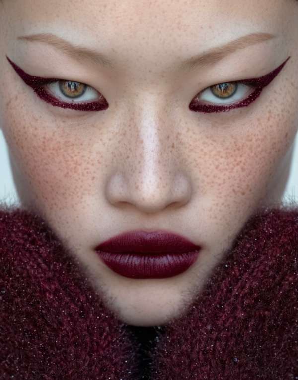 A vision drenched in velvet tones and whisp...