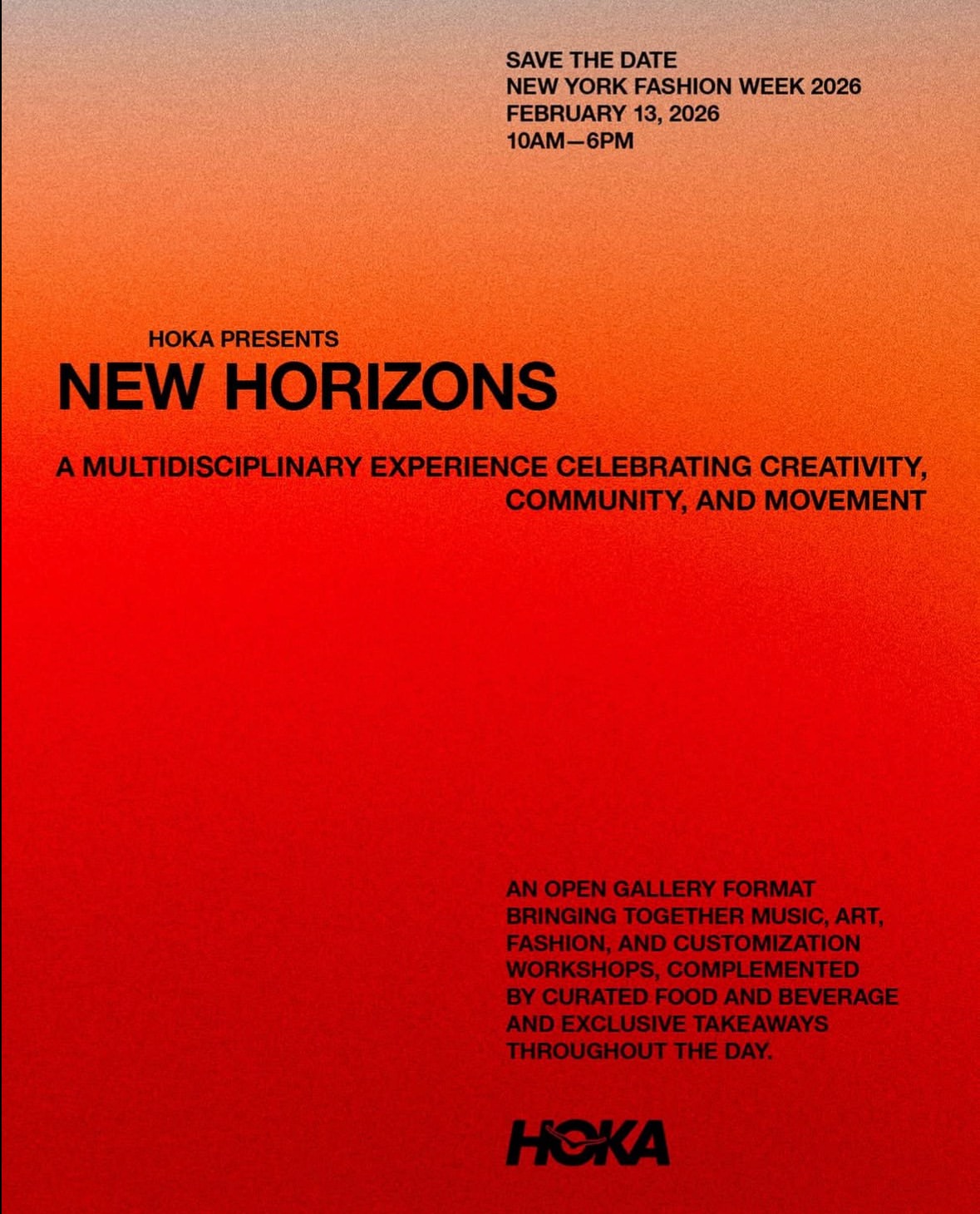 Last February in New York, New Horizons by @HOKA redefined Fashion Week through creativity, community, and movement.
With Industria, the experience came to life as an open gallery of energy, style, sound, and connection.

#HOKA #NewHorizons #Industria #NYFW