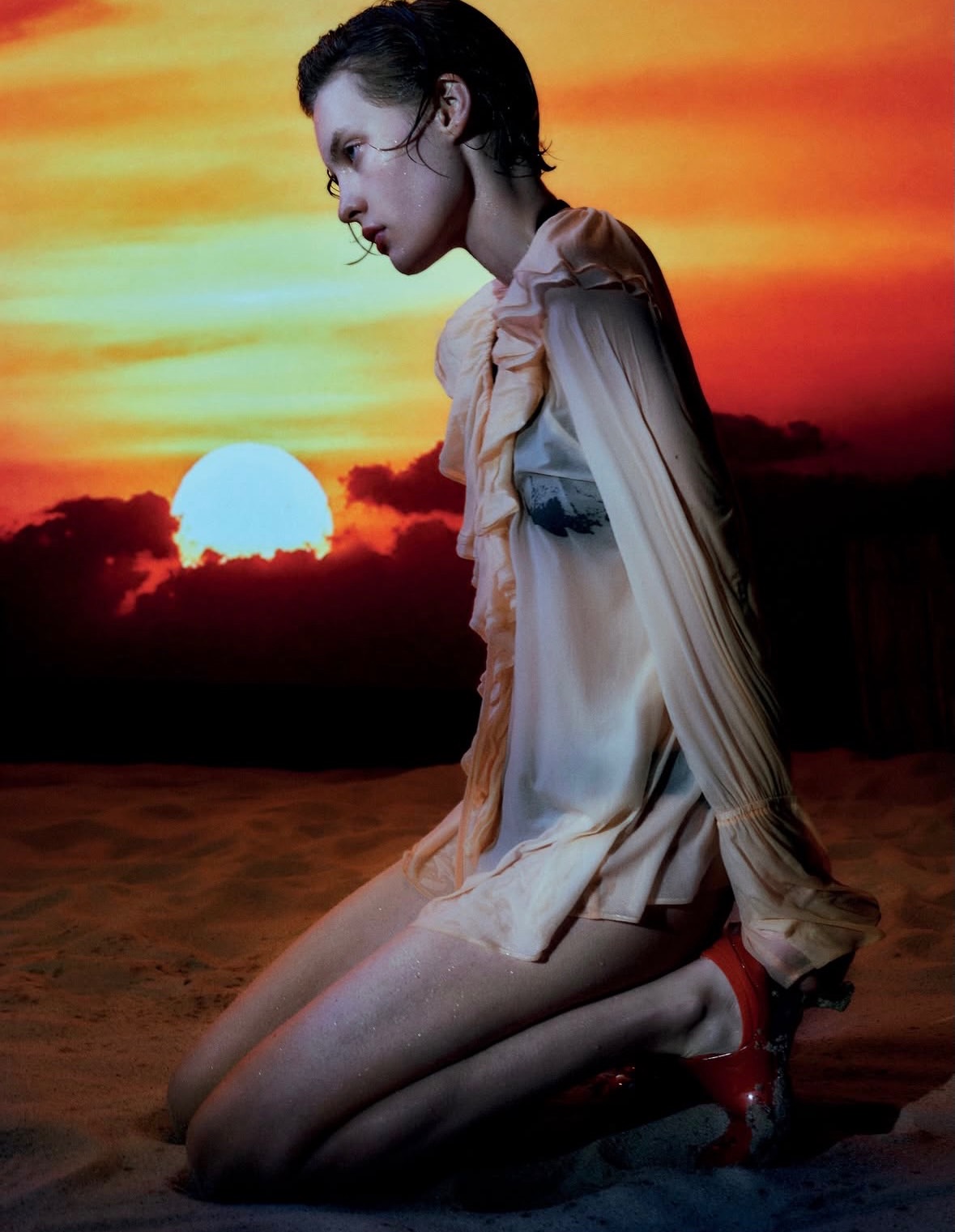 A beautiful cover story where fashion feels suspen...