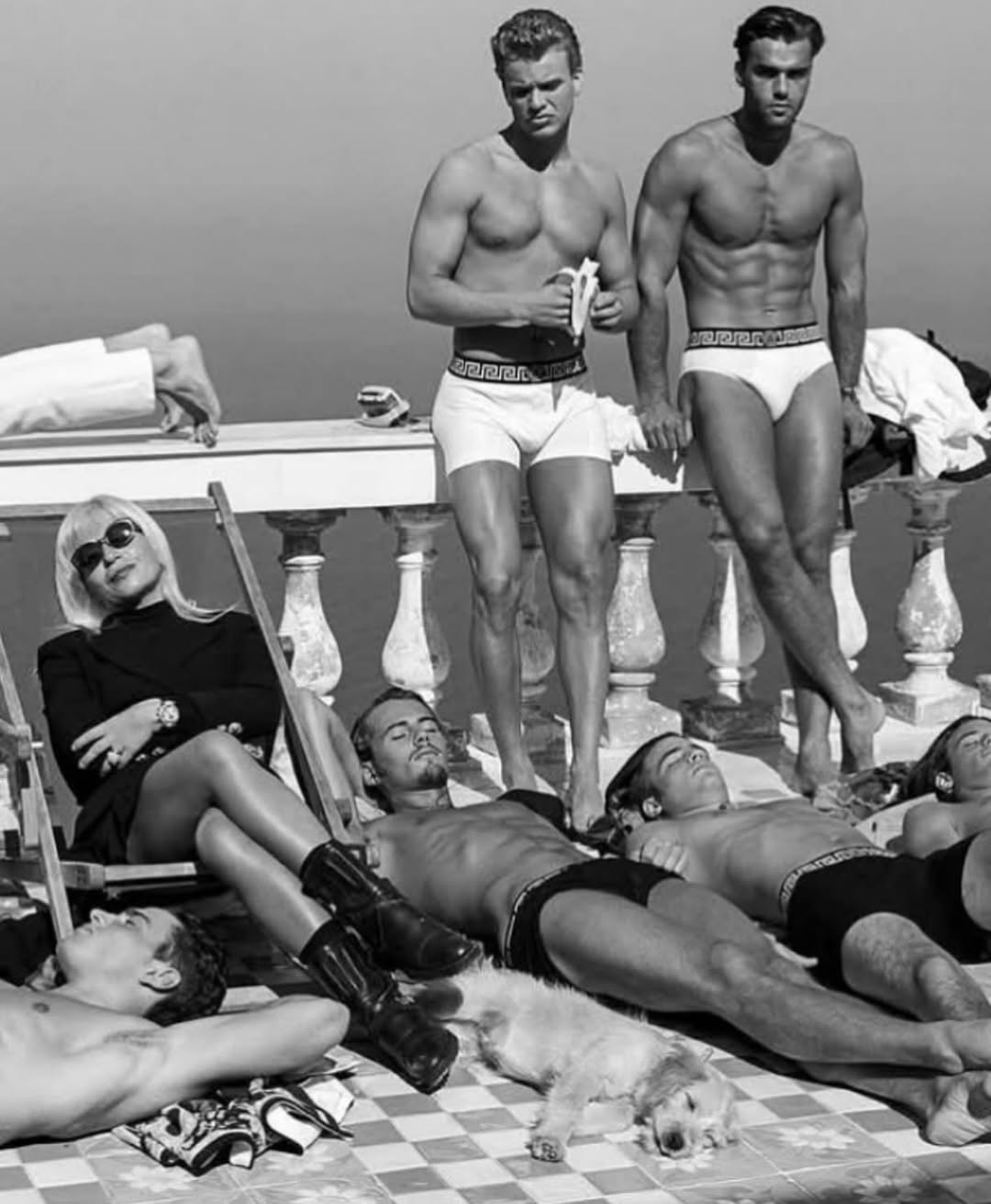 Alex Lundqvist, in the very beginning. 
A beauty of a soul. 
Versace, Milan 1994

Casting Polaroid taken by me
Campaign and BTS shot by @bruce_weber
Before technology - talking and tanning ☀️