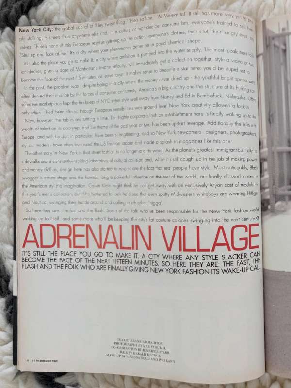 In 1996, i-D asked me to cast “New York’s N...