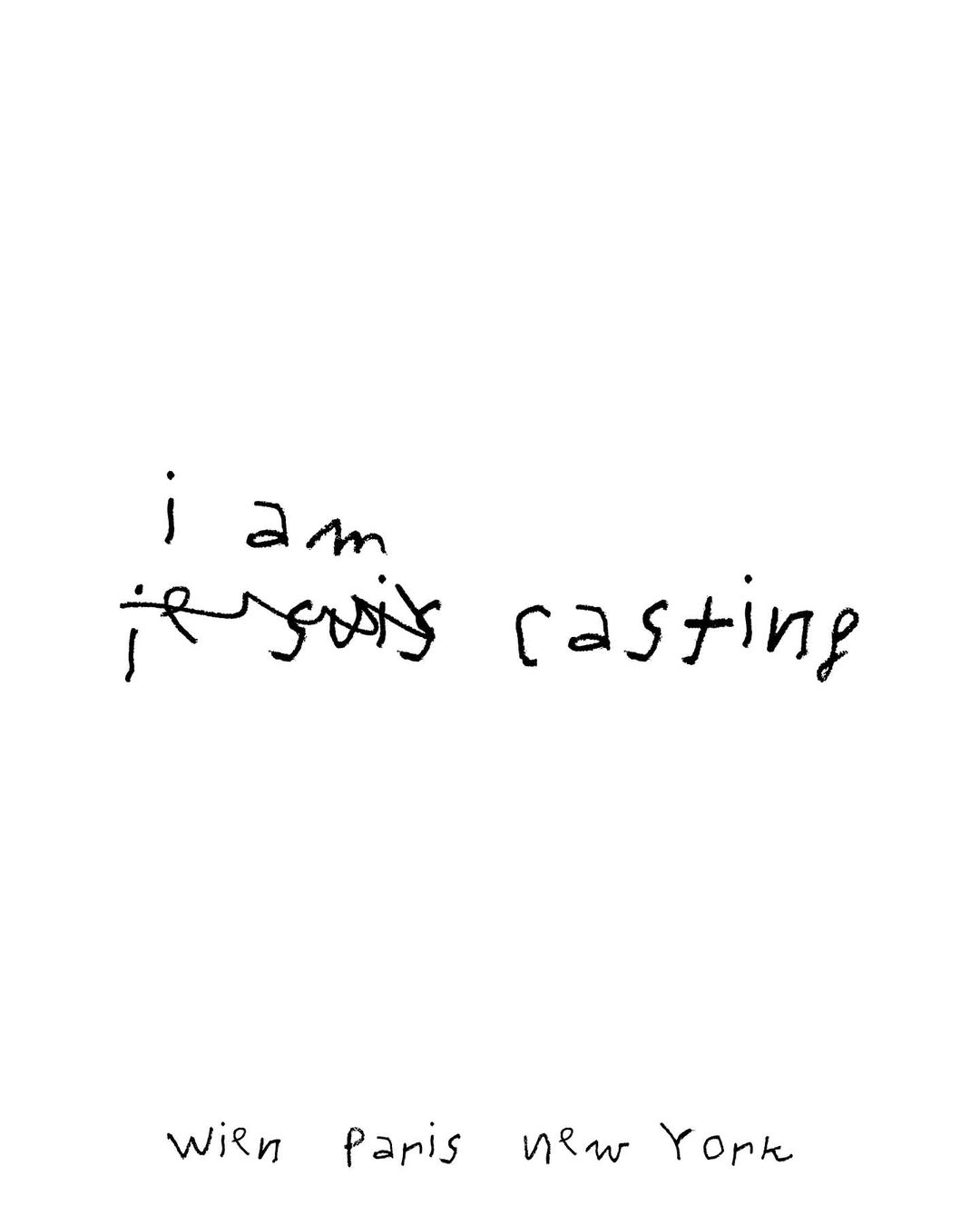 Very excited to announce we are expanding 🗽#JESUISCASTING XOXO