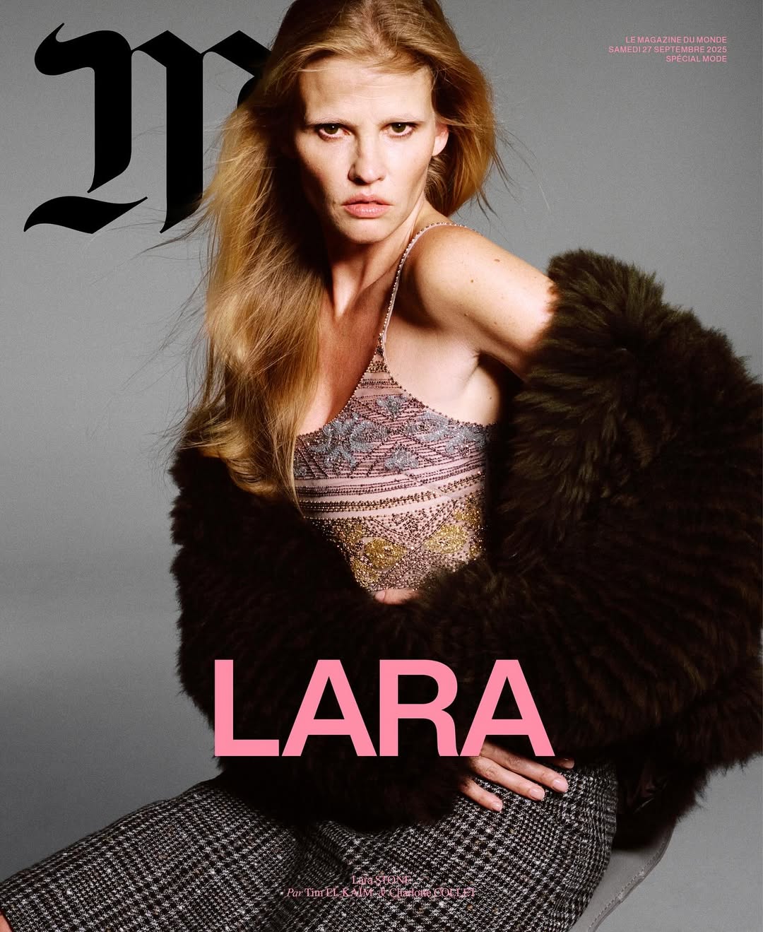 M LE MONDE ISSUE featuring LARA STONE @lara_stone
•
Creative Director @jbtalbourdet
Photographer @timelkaim #artistconsultation @ms_cha_cha
Stylist @charlottecolletcollet
Make up Artist @christinecorbel @maworldgroup
Hair Stylist @ramoneyluv @totalworld
Manicurist @beatrice_eni @saint_germain_agency 
Casting @julialangecasting @artpartner
Talent @lara_stone @elite_paris
Production @jnproductionglobal
•
#MLEMonde #LaraStone #TimElkaim #FashionEditorial #FashionPhotography #EditorialShoot #jnproduction #jnproductionparis