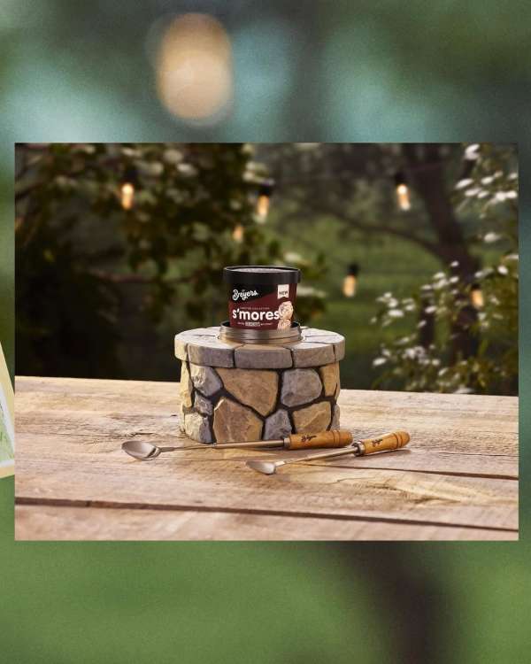 Sharing some Breyers by the freezerpit 🏕️ S...