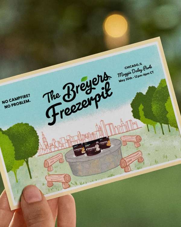 Sharing some Breyers by the freezerpit 🏕️ S...