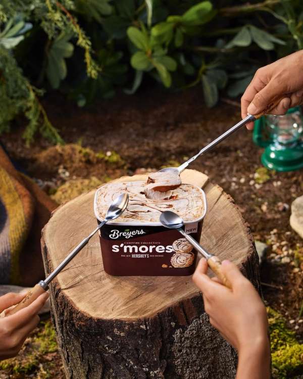 Sharing some Breyers by the freezerpit 🏕️ S...