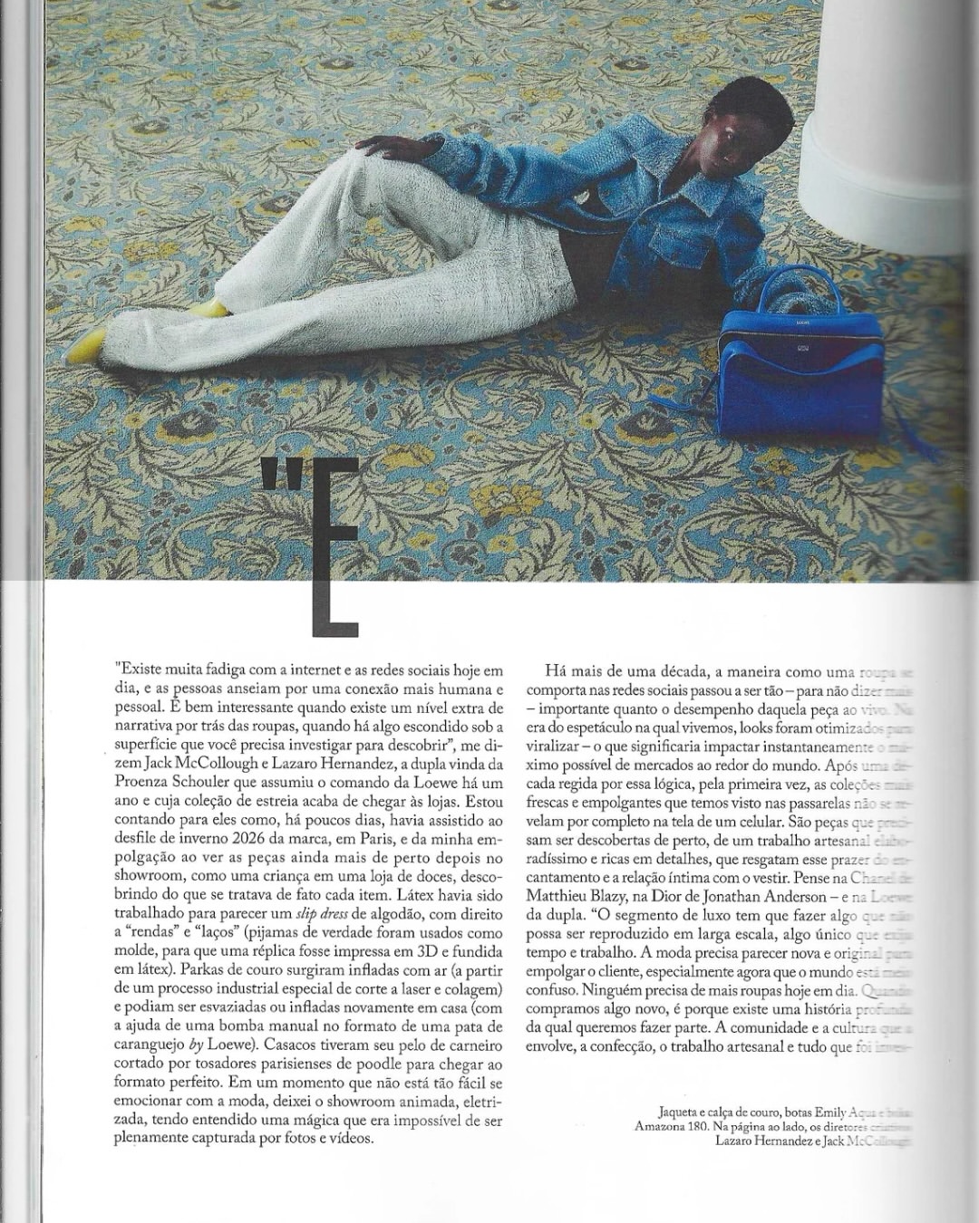 Vogue Brasil featuring Mahany Pery wearing Loewe, ...