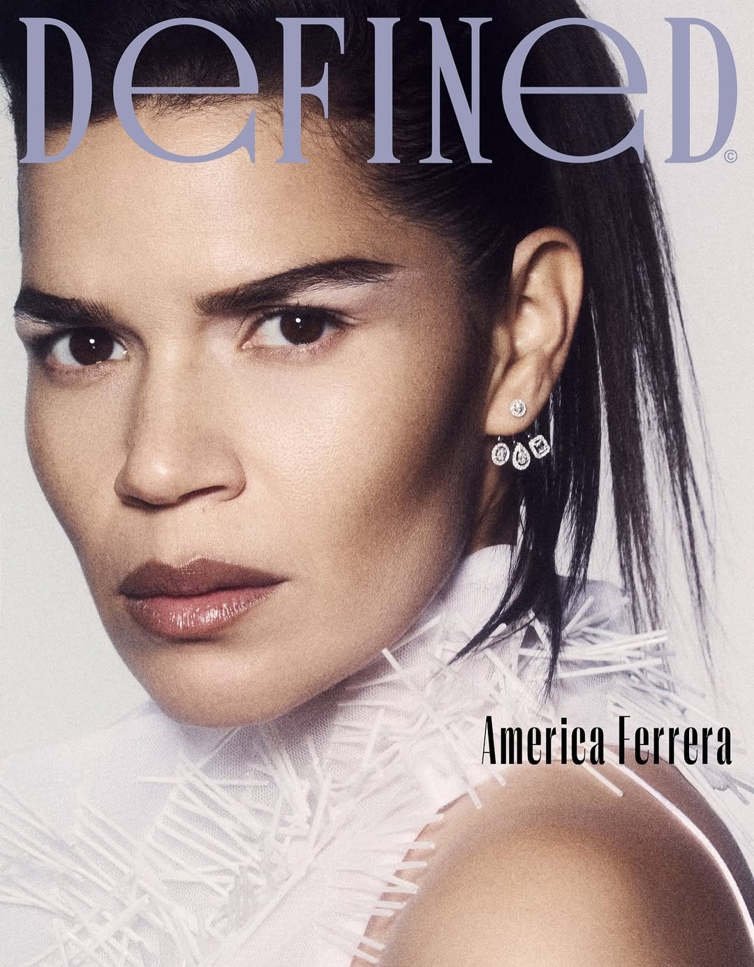 Talent: America Ferrera | @americaferrera 
Publication: DEFINED | @definedmag 
Photographer and Founder: Rachell Smith @ WIB Agency | @rachell_photo @wibagency 
Casting Director: Annabel Brog | @theannabelbrog 
Interview: Hayley Campbell | @hayleycampbelly 
Stylist: Sophie Ozra Cloarec | @sophieozracloarec 
Hair: Dayaruci @ The Wall Group | @dayaruci @thewallgroup 
Makeup: Valeria Ferreira @ The Wall Group | @valeriaferreiramakeup 
Nails: Christie Huseyin @ Eighteen Management | @christiehuseyin @eighteen_mgmt 
DOP: David Ford | @david_lightpainter 
Film Editor: Joel Parry | @joelparryfilms 
Defined PR: RM Publicity | @rmpublicityofficial 
Defined Social Media: Riya Jhaveri | @riyajhaveri 
Styling Assistant: Gillian Watson | @gillianwatson_ 
Photo Assistant: Ethan Humphries | @ethanhumphries 
Photo Assistant: George Tomlinson | @georgetomlinsonphoto 
Post: Wojtek Cyganik | @voyteckretouch 
Studio: Loft Studios London | @loftstudioslondon
Thanks to: ID PR | @teamid