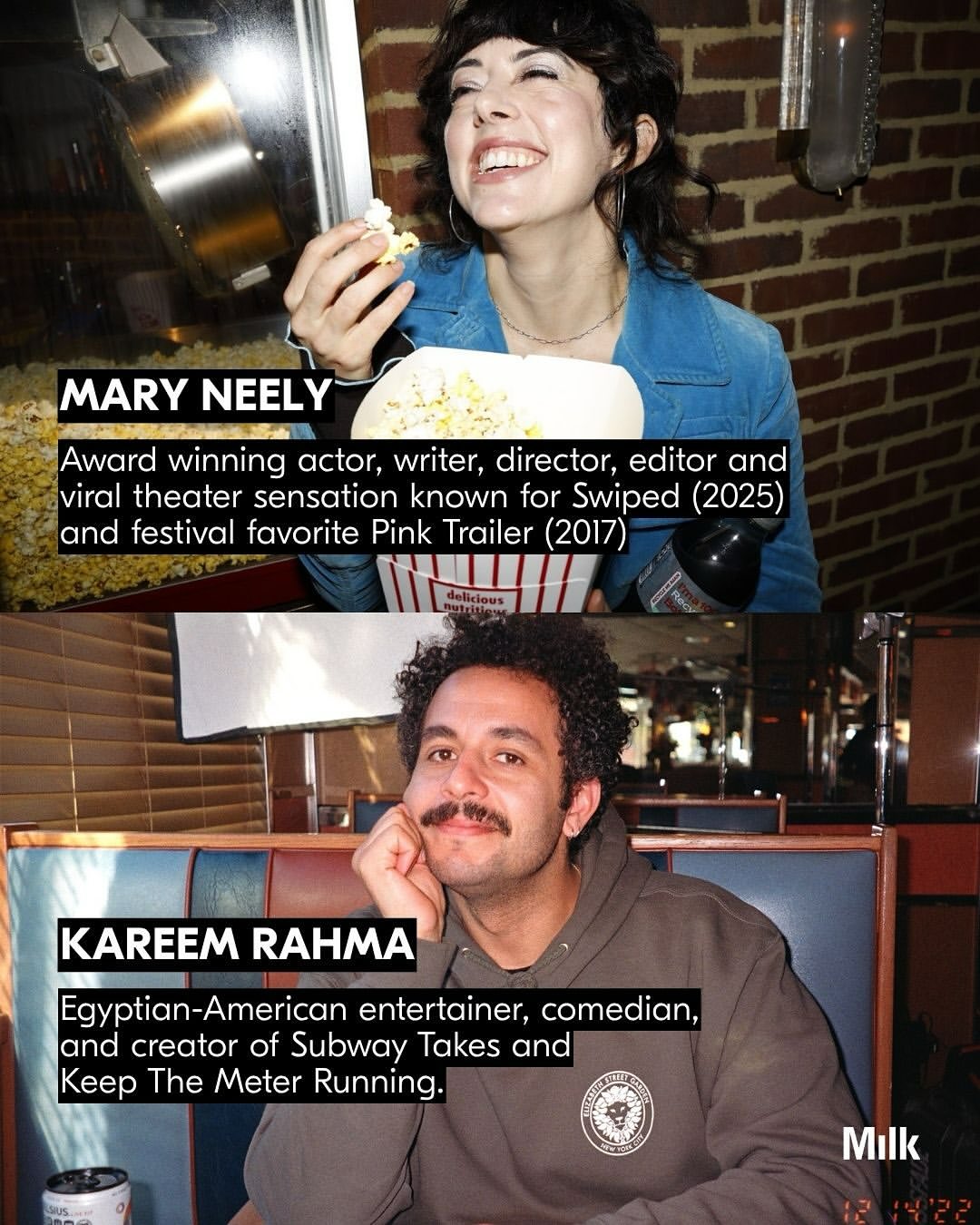 “OR SOMETHING”, a film by @maryconnorneely and @kareem

Before @subwaytakes ever hit the feed, Mary Neely and Kareem Rahma were already writing their own New York story. What began as a DM turned into a year of meetups, long talks, debates, and moments that eventually became a script.

@orsomething.mp4 , co-written by and starring Neely and Rahma, was shot guerrilla-style across New York in just 6 days on what they call an “insanely low budget.” The pair shared with Milk exclusive notes, texts, and scratch pages from the early process that shaped the film’s foundation.

A fleeting connection between two strangers navigating the city and each other, a full-fledged indie triumph born from conversation.

Or Something is available to rent or buy on Vimeo and Fandango, expanding to other platforms and streaming services soon.

Credits:
Also Starring @bswardell @zz_nyc 
Directed by @jeffreyschroederfanpage 
Produced by @maryconnorneely @kareem @jeffreyschroederfanpage @drodblackwell @sophiaherx
Edited by @peteohs
Cinematography by @jeffleedscohn
Production Design by @isshegarcia
Wardrobe Styling by @impressiveluke
Color Correction by @breezus_christ
Sound Mix by @deansamuelwhite
Sound Effects by @nikolayantonov_
Original Score by @ian_sweeeeet
Casting by @ruby.mccollister
Distributed by @factory_25