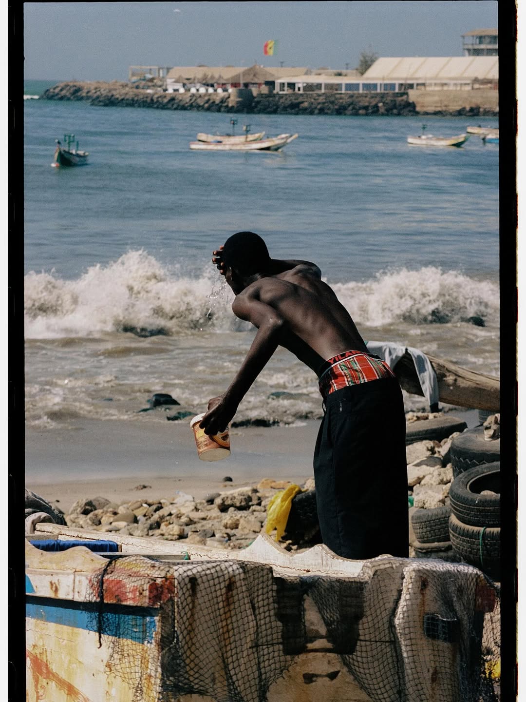 Photographer @bymelaniemauro grew up in Dakar and wanted to create something inspired by the city that shaped her. She worked with Penda, a creative director and stylist, merging their visions to bring this editorial to life. The work captures the spirit of Dakar through a visual narrative defined by organic textures, bold silhouettes, and vibrant color stories. It offers a fresh perspective on the city’s artistic soul, celebrating its rich and distinctive cultural essence.

Credits:
Production & Photography: @bymelaniemauro
Creative Direction & Styling: @pendaksc
Model: Ahad, Represented by @amymgmt
Makeup: @nalorie__
Hair Assistant: @rodhia.a

Outfits worn by the models were by the brand Maison Kébé, including custom-pieces designed and styled by Penda Seck.