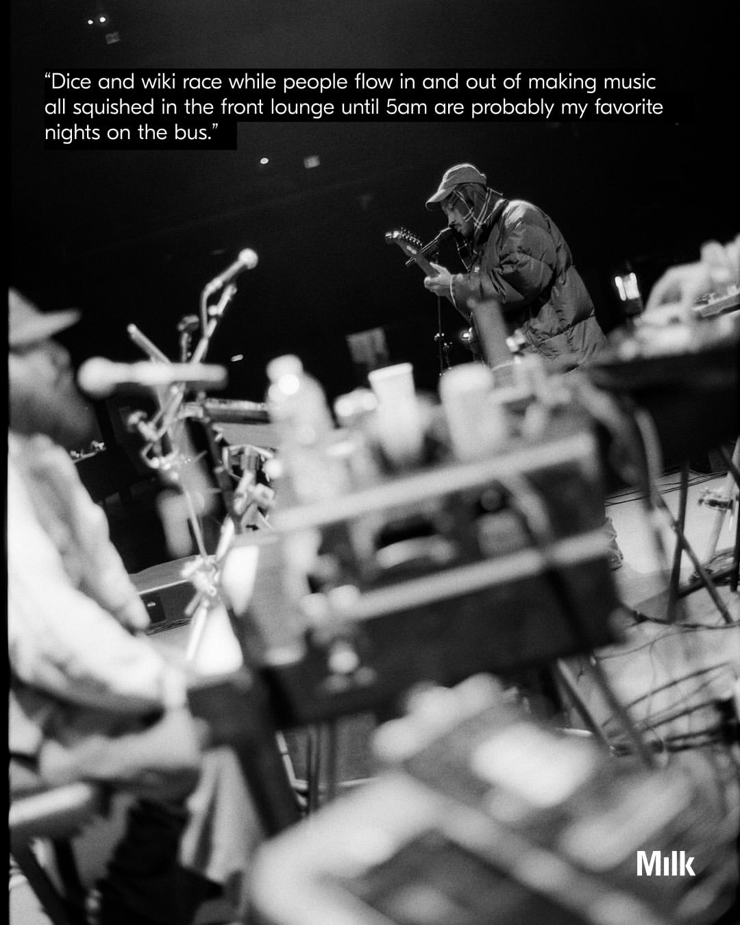 Artist Spotlight: From Pokémon Snap on a Nintendo 64 to the stuffed animals in her room to the local punk bands in Atlanta, Yana’s earliest instinct was always to stay close, pay attention, honor what’s in front of her. The unseen part of her process lives in the bonds she builds with her subjects long before the camera comes up.

That led her to @dijondijon_ 
After growing close from working together on ‘One Battle After Another,’ she asked to join him and crew on tour. New setlists, new arrangements, a unique energy each night, and the team’s constant experimentation give her permission to do the same.

Between ginger shots, failed nap attempts, and late nights on the bus, a family formed. Dice games, music spilling into early mornings, moments that don’t outwardly announce themselves. Yana catches them anyway.