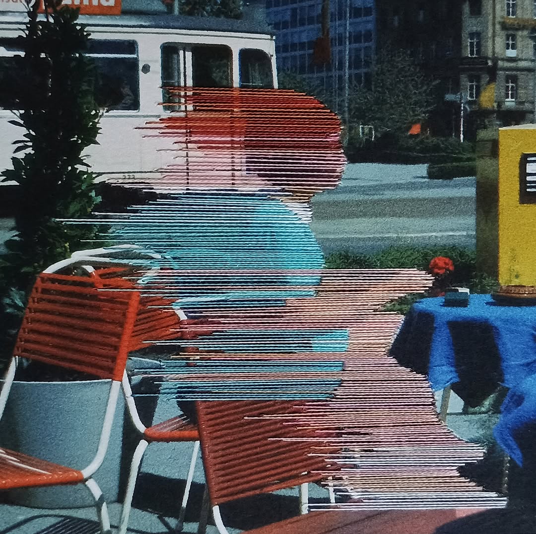 A series of threaded works from Amsterdam based-artist Hagar Vardimon (@happyredfish). 'Which Way the Wind Blows' intertwines found photography with meticulous hand embroidery to explore the relationship between home, memory, and the environment.

“A photograph is a secret about a secret. The more it tells you, the less you know,” Diane Arbus said. In the series “Which Way the Wind Blows,” I hand-sew straight embroidery stitches directly onto found photos of everyday life to create a new, physical layer on the image. These horizontal lines, which mimic the colors of the photo, appear as if they are being blown by the wind, hiding and revealing the subject at the same time. This process renders the image fuzzy and almost unrecognizable, much like a distant memory that is starting to fade. By stitching over the figures, I try to anchor them to the landscape, turning an everyday moment into something that is both obscured and preserved."