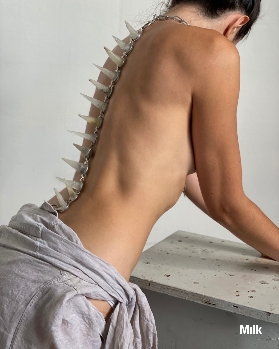 Artist Spotlight: For Berlin-based multidisciplinary artist Anastasia Pilepchuk (@nastia_pilepchuk), mask making begins with the need to give form to something internal, untranslatable into language. A ritual of slowing down, following texture, letting form build itself through process. Drawing from the body, natural patterns, and material repetition, her work sits
at the threshold between object and transformation.

Fast forward 1000 years and she says, “Maybe the face itself becomes a kind of interface,
something that shifts depending on context. In a way, closer to what masks already are.”