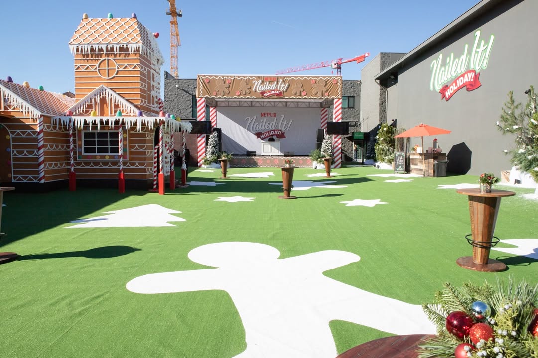 #Flashback to when we brought the holiday season of @netflix’s “Nailed It!” into the real world! 🎄✨

Combining the show’s fun vibes with the cheer of the holiday season, the Netflix “Nailed It!” Holiday Village was a pop-up, immersive fan experience that we were proud to produce and design. The Village had something special around every corner: a cookie decorating station (where a professional chef decided if you’d nailed it or failed it), a live “Nutcracker” performance by the @cal_dance_academy, stilt walkers, live holiday music, a sprinkle bomb photo booth, an ice skating rink, and much, much more. 

The hosts and stars of the show, @jacquestorres and @nicolebyer, were on-site to join the fun and spread holiday cheer to their fans. 

Equal parts festive and funny, the “Nailed It” Holiday Village truly helped to spread joy and celebrate the happiness of the holiday season.
.
.
.
#ginawadecreative #nailedit #eventproduction #eventdesign