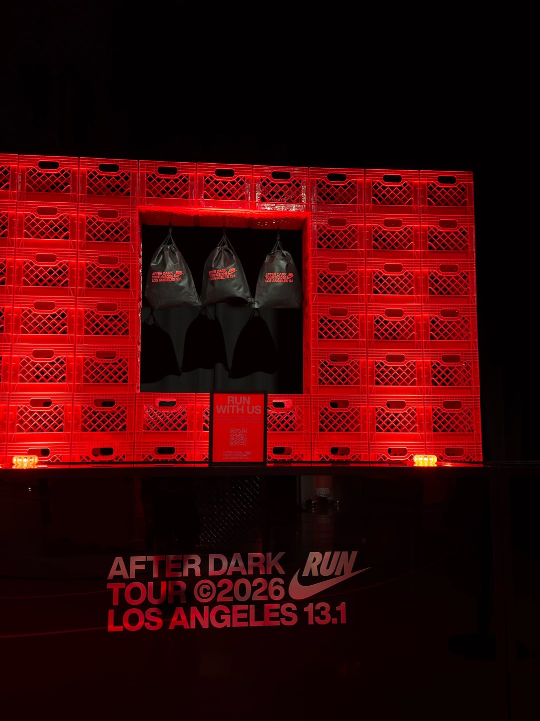 Kicking off the Nike After Dark Run Tour 2026 LA w...