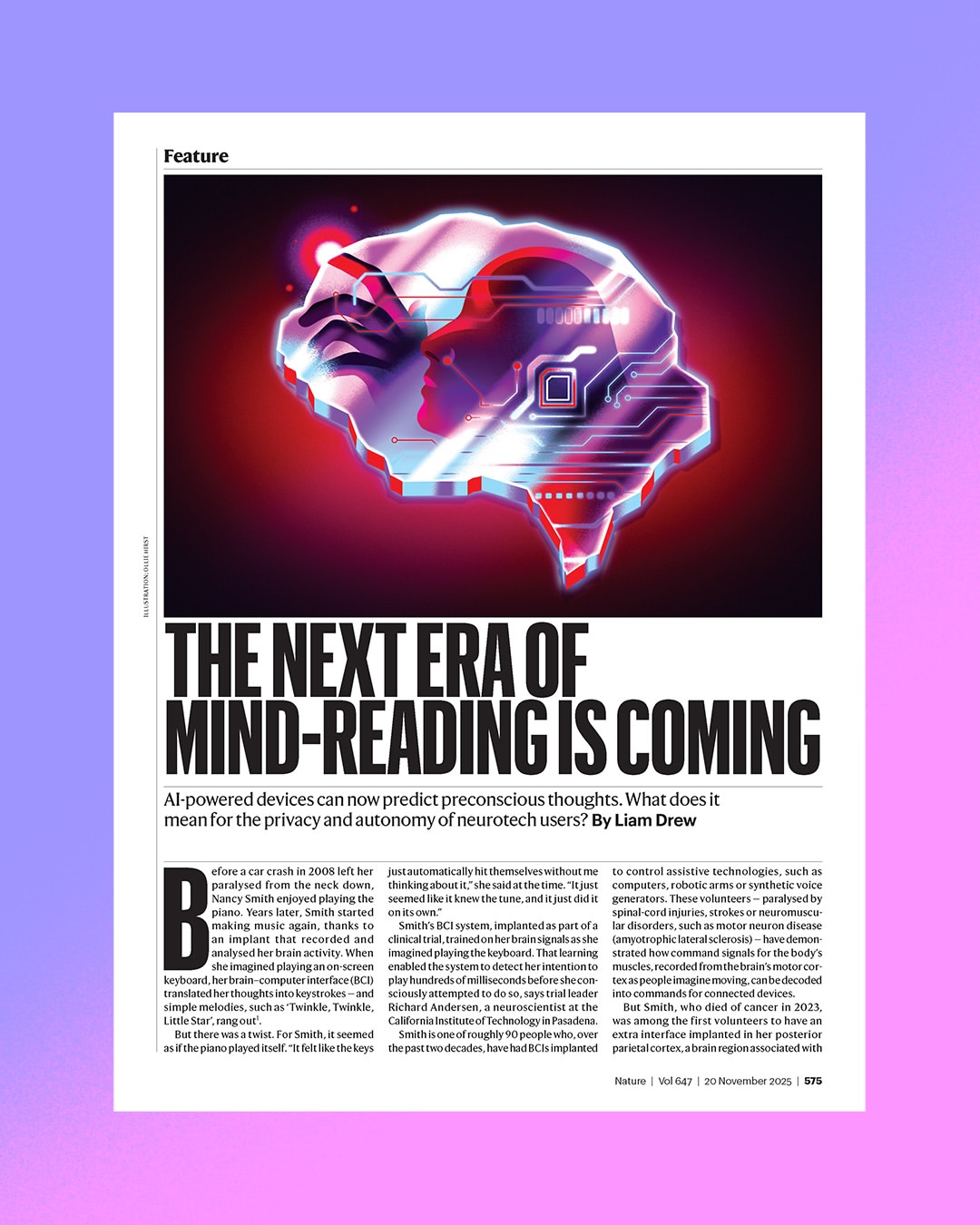 Ollie Hirst X Nature Magazine Nov. 25