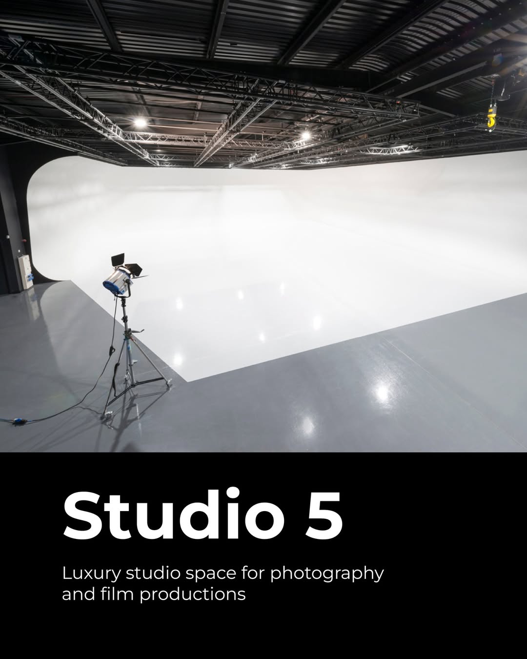 Park Royal Studios largest coved space Studio 5 is our showcase studio for the industry. All production and client areas have been designed to provide a luxurious feel and an exceptional level of client comfort and ease of use. The cove has been re-surfaced, completely renewed and extended into a U shape to provide one of the largest coves in London.
 
Please contact us to book studio 5
 
#filmstudio #photostudio #london #studio #parkroyalstudios